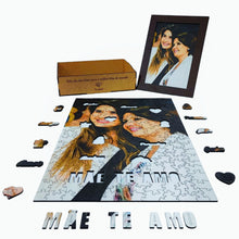 Carregar imagem no visualizador da galeria, Sua Foto com Molde Dia das Mães - Quebra-Cabeça de Madeira 3D Personalizável