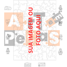 Carregar imagem no visualizador da galeria, Sua Imagem com Molde dia das Crianças - Quebra-Cabeça de Madeira 3D Personalizável