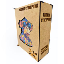 Carregar imagem no visualizador da galeria, Quebra-Cabeça de Madeira 3D - Macaco Cyberpunk
