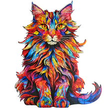 Carregar imagem no visualizador da galeria, Quebra-Cabeça de Madeira 3D - Maine Coon
