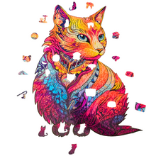 Carregar imagem no visualizador da galeria, Quebra-Cabeça de Acrílico 3D - Gato Neon
