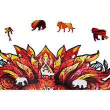 Carregar imagem no visualizador da galeria, Quebra-Cabeça de Madeira 3D - Leão Rei
