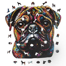 Carregar imagem no visualizador da galeria, Quebra-Cabeça de Madeira 3D - Pug
