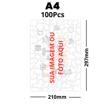 Carregar imagem no visualizador da galeria, Sua Foto com Molde Para Família - Quebra-Cabeça de Madeira 3D Personalizável
