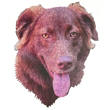 Carregar imagem no visualizador da galeria, Sua Foto com Molde Contorno Cachorro - Quebra-Cabeça Personalizável Premium
