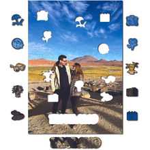 Carregar imagem no visualizador da galeria, Sua Foto com Molde Dia dos Namorados - Quebra-Cabeça de Madeira 3D Personalizável
