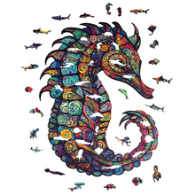 Carregar imagem no visualizador da galeria, Quebra-Cabeça de Madeira 3D - Cavalo Marinho
