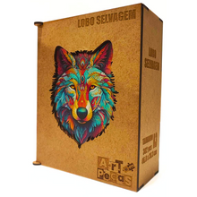 Carregar imagem no visualizador da galeria, Quebra-Cabeça de Madeira 3D - Lobo Selvagem
