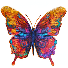 Carregar imagem no visualizador da galeria, Quebra-Cabeça de Madeira 3D - Borboleta
