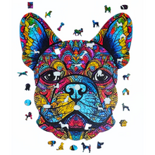 Carregar imagem no visualizador da galeria, Quebra-Cabeça de Madeira 3D - Bulldog Francês
