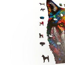 Carregar imagem no visualizador da galeria, Quebra-Cabeça de Madeira 3D - Husky
