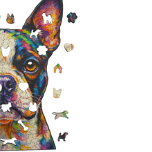 Carregar imagem no visualizador da galeria, Quebra-Cabeça de Madeira 3D - Boston Terrier
