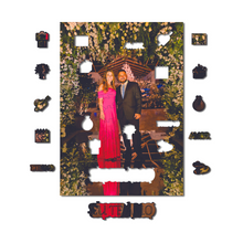 Carregar imagem no visualizador da galeria, Sua Foto com Molde Dia dos Namorados - Quebra-Cabeça de Madeira 3D Personalizável
