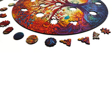Carregar imagem no visualizador da galeria, Quebra-Cabeça de Madeira 3D - Mandala Árvore da Vida
