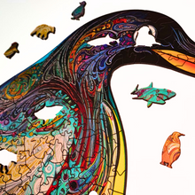 Carregar imagem no visualizador da galeria, Quebra-Cabeça de Madeira 3D - O Pinguim
