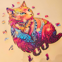 Carregar imagem no visualizador da galeria, Quebra-Cabeça de Acrílico 3D - Gato Neon
