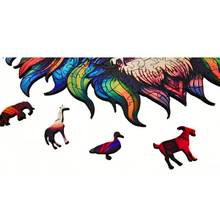 Carregar imagem no visualizador da galeria, Quebra-Cabeça de Madeira 3D - Leão Rei
