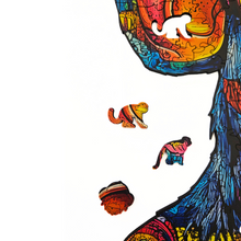 Carregar imagem no visualizador da galeria, Quebra-Cabeça de Madeira 3D - Macaco Cyberpunk
