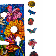 Carregar imagem no visualizador da galeria, Quebra-Cabeça de Madeira 3D - Flores
