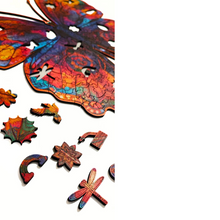 Carregar imagem no visualizador da galeria, Quebra-Cabeça de Madeira 3D - Borboleta
