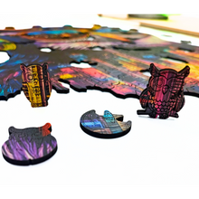 Carregar imagem no visualizador da galeria, Quebra-Cabeça de Madeira 3D - Coruja Cyberpunk
