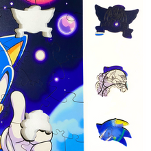 Carregar imagem no visualizador da galeria, Quebra-Cabeça de Madeira 3D - Sonic
