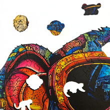 Carregar imagem no visualizador da galeria, Quebra-Cabeça de Madeira 3D - Macaco Cyberpunk
