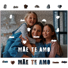 Carregar imagem no visualizador da galeria, Sua Foto com Molde Dia das Mães - Quebra-Cabeça de Madeira 3D Personalizável - Kit
