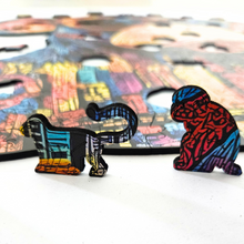 Carregar imagem no visualizador da galeria, Quebra-Cabeça de Madeira 3D - Macaco Cyberpunk
