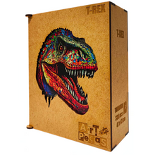 Carregar imagem no visualizador da galeria, Quebra-Cabeça de Madeira 3D - T-Rex
