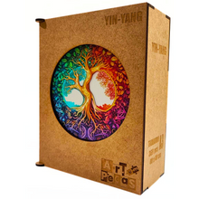 Carregar imagem no visualizador da galeria, Quebra-Cabeça de Madeira 3D - Mandala Árvore Yin Yang
