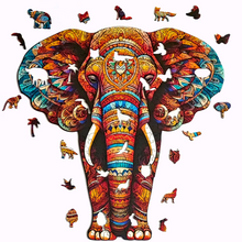 Carregar imagem no visualizador da galeria, Quebra-Cabeça de Madeira 3D - Elefante
