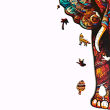 Carregar imagem no visualizador da galeria, Quebra-Cabeça de Madeira 3D - Elefante
