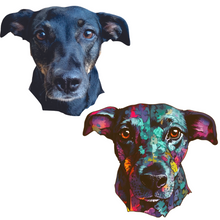 Carregar imagem no visualizador da galeria, Sua Foto com Molde Contorno Cachorro Colorido - Quebra-Cabeça Personalizável Premium
