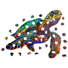 Carregar imagem no visualizador da galeria, Quebra-Cabeça de Madeira 3D - Tartaruga
