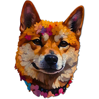 Quebra-Cabeça de Madeira 3D - Shiba Inu