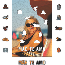 Carregar imagem no visualizador da galeria, Sua Foto com Molde Dia das Mães - Quebra-Cabeça de Madeira 3D Personalizável
