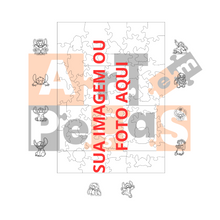 Carregar imagem no visualizador da galeria, Sua Imagem com Molde dia das Crianças - Quebra-Cabeça de Madeira 3D Personalizável
