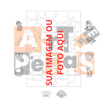 Carregar imagem no visualizador da galeria, Sua Imagem com Molde dia das Crianças - Quebra-Cabeça de Madeira 3D Personalizável
