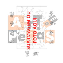 Carregar imagem no visualizador da galeria, Sua Imagem com Molde dia das Crianças - Quebra-Cabeça de Madeira 3D Personalizável
