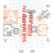 Carregar imagem no visualizador da galeria, Sua Imagem com Molde dia das Crianças - Quebra-Cabeça de Madeira 3D Personalizável
