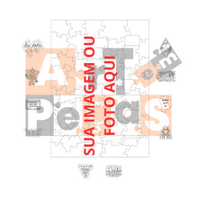 Carregar imagem no visualizador da galeria, Sua Imagem com Molde dia das Crianças - Quebra-Cabeça de Madeira 3D Personalizável
